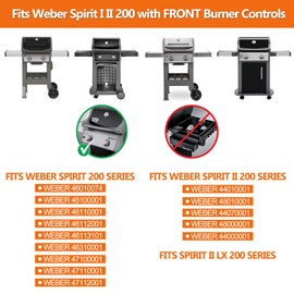 for 7635 Flavorizer Bars for Weber Spirit 2 Grill Parts GS4 Spirit II 67045 68842 69796 for Weber Grill Parts E210 S210 E220 S220 Gas Grills Spirit 2 Replacement Parts 15.3" Bars,Stainless Steel