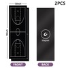 2 Pcs Locker Magnetic Wallpaper Basketball Court Black 12" x