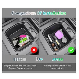 GAFAT Compatible with Land Rover Defender 90 110 2020-2024 2025 Centre Console Storage Box, Defender 110 L663 Armrest Organiser Trays, with Non-Slip Mats, Defender Accessories