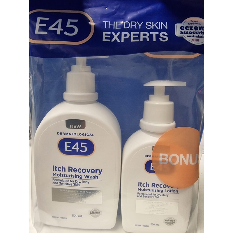 E45 Itch Recovery Moisturising Body Wash 500mL (expiry 10/25) +