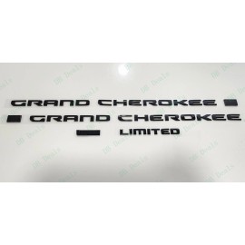 Grand Cherokee 4pcs Gloss Black Side Door Rear Limited L Emblems 2021+ Jeep Grand Cherokee L