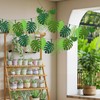 2 PCS Tropical Leaf Banner – Jungle Safari Party Decorations,