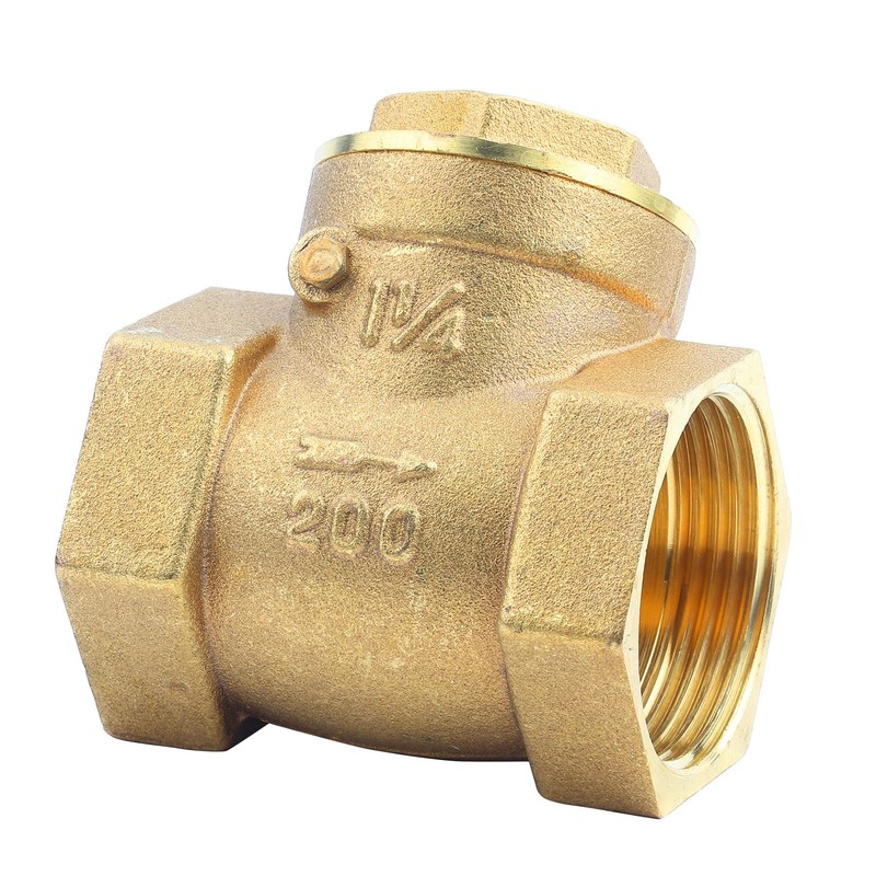 DN32 Female Thread Brass Non Return Swing Check Valve 232PSI