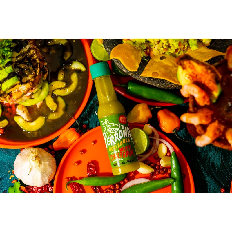 La Perrona Green Chiltepin Hot Sauce 5 Ounce Bottle |