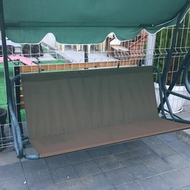 Swing Seat Cover Replacement,600D Thickened Oxford Waterproof Chair Bench Replacement Cover Outdoor Swing Cushion Covers for 2/3 Seater Patio Garden Yard Rocking Chair(Coffee,56.7x21.6x17.7Inch)