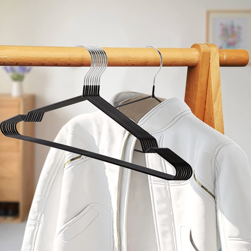 Tosnail 50 Pack 16-Inch Stainless Steel Wire Metal Non-Slip Closet