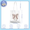 Baseball Gifts Bows Canvas Tote Bag, Baseball Accessories, Graduation Appreciation