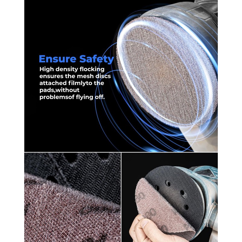 toolant Mesh Abrasive 5 inch Sanding Disc, Dust-Free 8 Hole