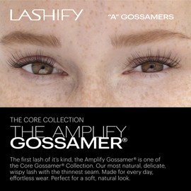 Lashify Amplify 12mm Gossamer Eyelash Extensions Refill, Ginger Color, DIY False Lashes for a Natural Look