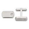 FB Jewels Solid Stainless Steel Diamond Accent Cuff Links