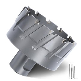 GRIXLEN 2-3/16" x 2" Annular Cutter with Weldon Shank,Carbide Tip Annular Drill Bit for Stainless Steel, Iron (2" Depth, 2-3/16" Diameter)