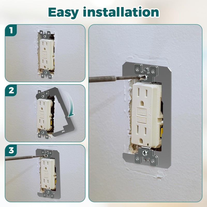 Wuno Shop 30 Pcs Wall Plate Spacers, Metal Outlet Spacers