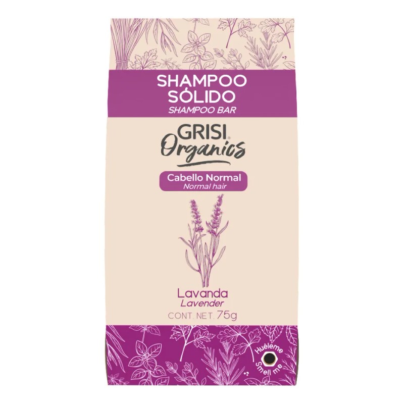 Grisi Organics, Shampoo Sólido Lavanda, 75 Gr