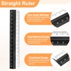 sourcing map Folding and Straight Ruler Kit 30/15cm Metric Aluminum