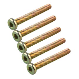 HALJIA M6 x 50 mm Furniture Screw Cot Bed Screw Flat Head Screws Pack of 5