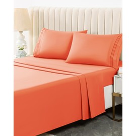 MISSQ 4-Piece Queen Sheet Set - 1800 Thread Count Microfiber Bed Sheets - Super Soft Luxury with 16" Deep Pocket - Wrinkle-Free, Fade-Resistant, Stain-Resistant, Easy Care