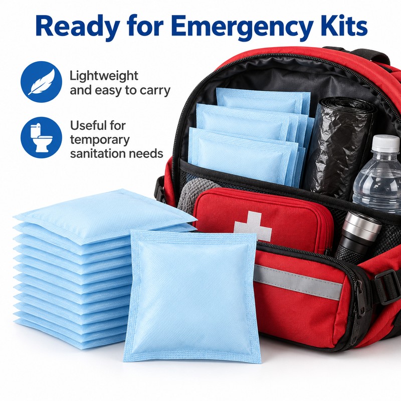 Portable Urine Absorbent Packets for Camping & Travel – 80