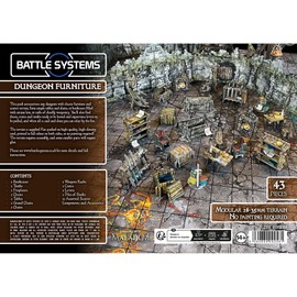 Fantasy Dungeon Terrain Furniture - Battle Systems Terrain Immersive Scenery for D&D DND Maladum Pathfinder RPGs Full Color Heavy Duty Cardstock Printed Both Sides