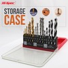 Hi-Spec 16pc Compact Multi Steel Drill Bit Box Case Set.