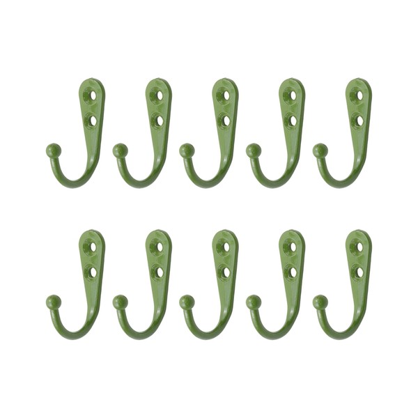 MY MIRONEY 10 Pack Green Coat Hooks 1.73" x 0.51"