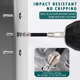 Dayinkes 12PCS High Magnetic Screwdriver Drill Bit Set, Anti-Slip Magnetic Screwdriver Bits, with Quick-Change Precision Tips 25-150mm Multi-Size Set, for Professional DIY & Tech Maintenance