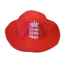 Red 3 Lion Test Cricket Bucket Sun Hat Cap with Embroided Logo Adult/Men ONE Unisex