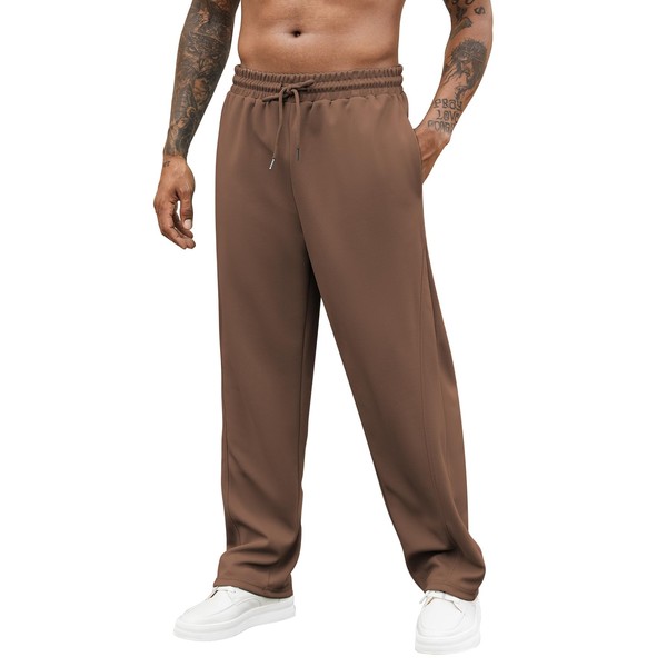 Hardaddy Men's Yoga Sweatpants Athletic Lounge Pants Open Bottom Casual