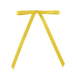 Meseey 50 Pcs 5 x 7 Inch Yellow Grosgrain Ribbon Bows with Twist Tie Gift Bows for Gift Wrapping, Crafts, Parties (Yellow,Width of 3/8")