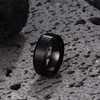 Kakonia 3Pcs Stainless Steel Rings for Men Women 8MM Wedding