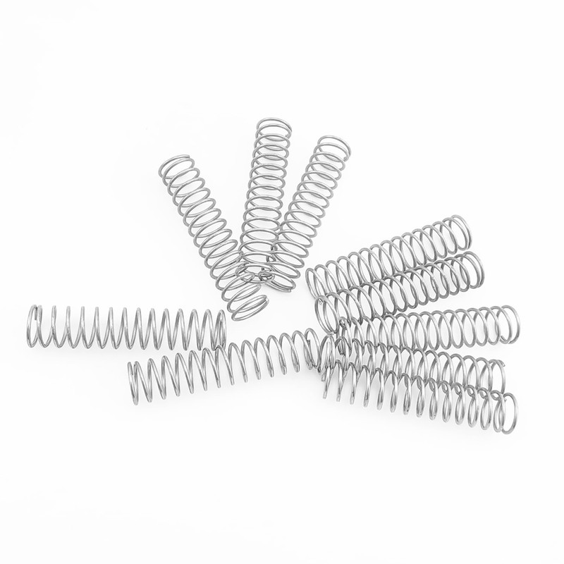 Qrity 10Pcs Coil Extended Compressed Spring, Compressed Springs, 304 Stainless