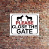 SHAWPRINT PLEASE CLOSE THE GATE HORSE THEME METAL SIGN 267MM