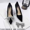 SAFITOYA 2 Pcs Crystal Rhinestone Bow Patches Shoe Charms, Knot