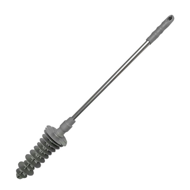 Flexible Toilet Brush Plastic Bathroom Clogging Cleaner Stainless Steel Long