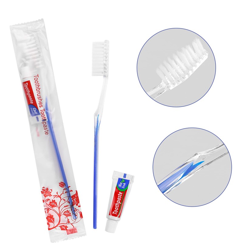Xuezoioy Travel Toothbrushes Kit,20Pcs Travel Toothbrush Set Disposable Toothbrushes with
