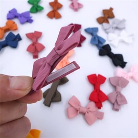 Cute Hair Clips for Baby Toddler Girls Tiny Hair Bow Alligator Clips in Fringe Bangs Hair Barrettes Accessories (Ambrosia 16 PCS)