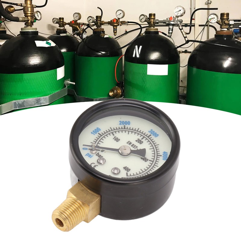 6000psi Dual Scale Pressure Gauge 1/8 Npt Connection Pressure Gauge