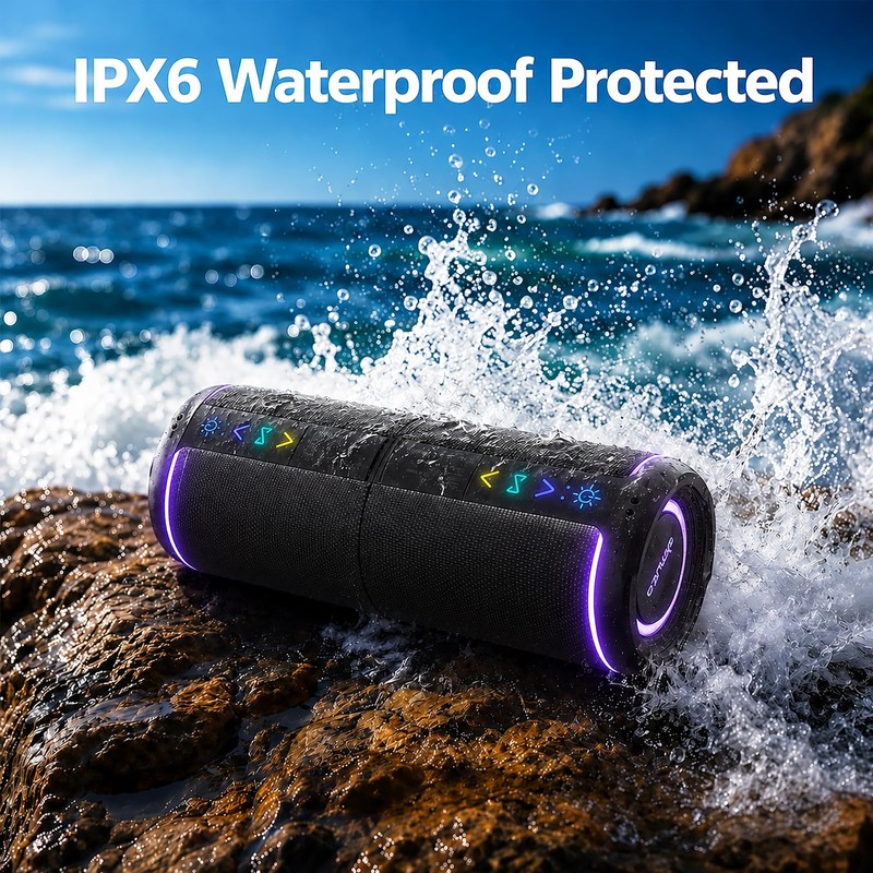 Magnetic 2-in-1 Portable Bluetooth Speaker, 24W Split Stereo Sound with