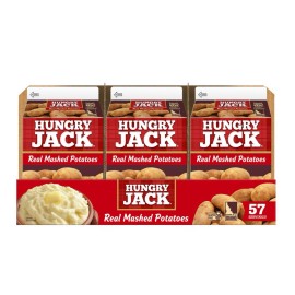 Idahoan *3PK**Hungry Jack Mashed Potatoes Easy Instant Tasty Food Bulk Box 3x3.25Lb