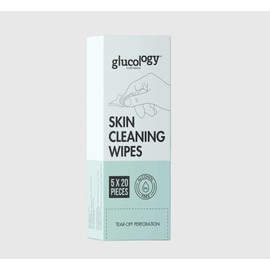 Glucology Alcohol-Free Skin Wipes 5 x 20 Pieces (100 Packs)