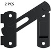 2 PCS Stainless Steel Black Door Lock,Safety Door Latch,Flip Latch