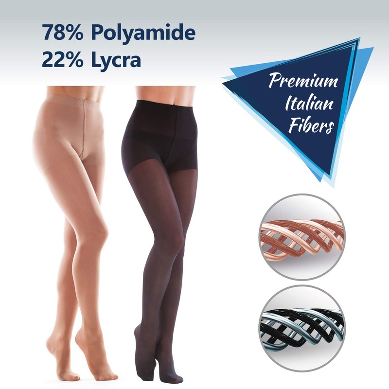 Medical Compression Tights with Compression / Unisex 16-18 mmHg XS