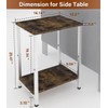 Tigerden 2 Tier Side Table, Heavy Duty End Table with