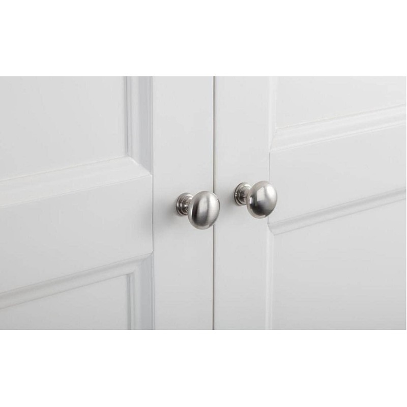 HARMAC HOUSE Round Cabinet Knobs 10 Pack Brushed Nickel Pull
