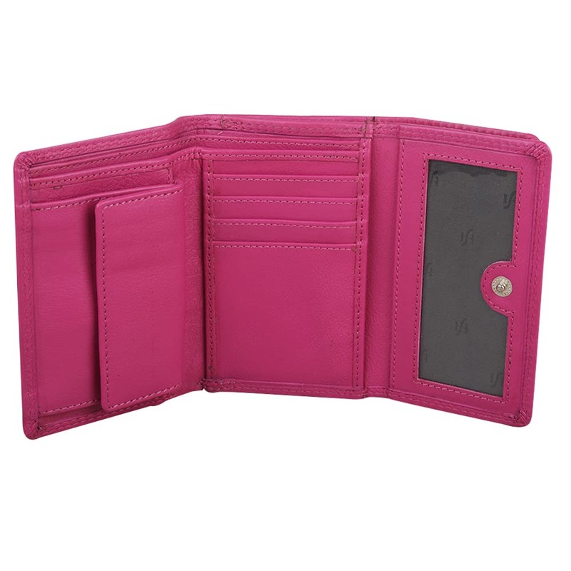 Women's RFID Small Purse, Genuine Soft Leather Wallet with Coin