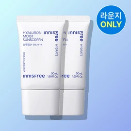 [Double Composition] Innisfree Hyaluronic Moisture Sun Cream SPF 50+ PA++++ 50ml 2pcs [Lounge only]: Innisfree [더블구성] 이니스프리 히알루론 수분 선크림 SPF 50+ PA++++ 50ml 2개 [라운지 전용] : 이니스프리
