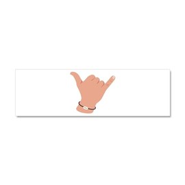 CafePress Surfer Hand Sign Car Magnet 10 X 3 10" x 3", Bumper Magnet