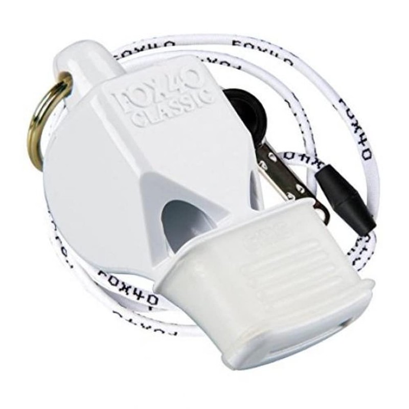 Fox 40 Classic CMG Pealess Safety Whistle, 115 dB, White