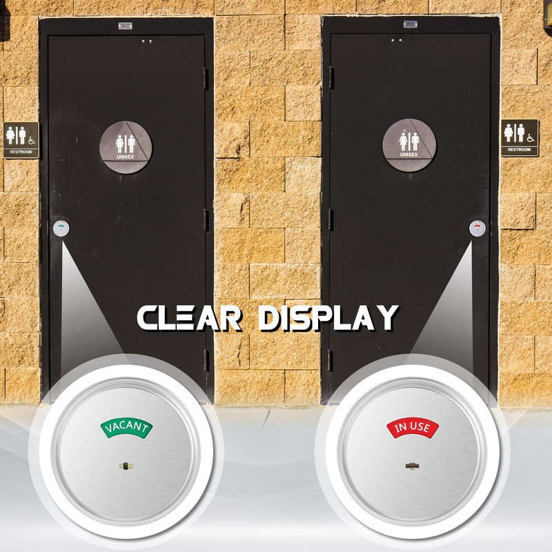 Tandefio 1 Pcs Deadbolt with Occupancy Indicator, Vacant Occupied Bathroom