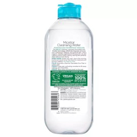 Garnier 가니어 미셀라 워터 포 워터프루프 메이크업 보습 페이셜 클렌저 및 리무버 민감성 피부 크루얼티 프리 [13.5 Fl Oz (Pack of 1)] Garnier Micellar Water for Waterproof Makeup Hydrating Facial Cleanser and Remover for Sensitive Skin Cruelty-Free [13.5 Fl Oz (Pack of 1)]