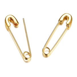 33 mm Safety Pin Earrings for Women and Girls Stainless Steel Hoop Earrings Cartilage Earrings Stud Earrings Huggie Hoop Punk Jewellery Gifts, Stainless Steel